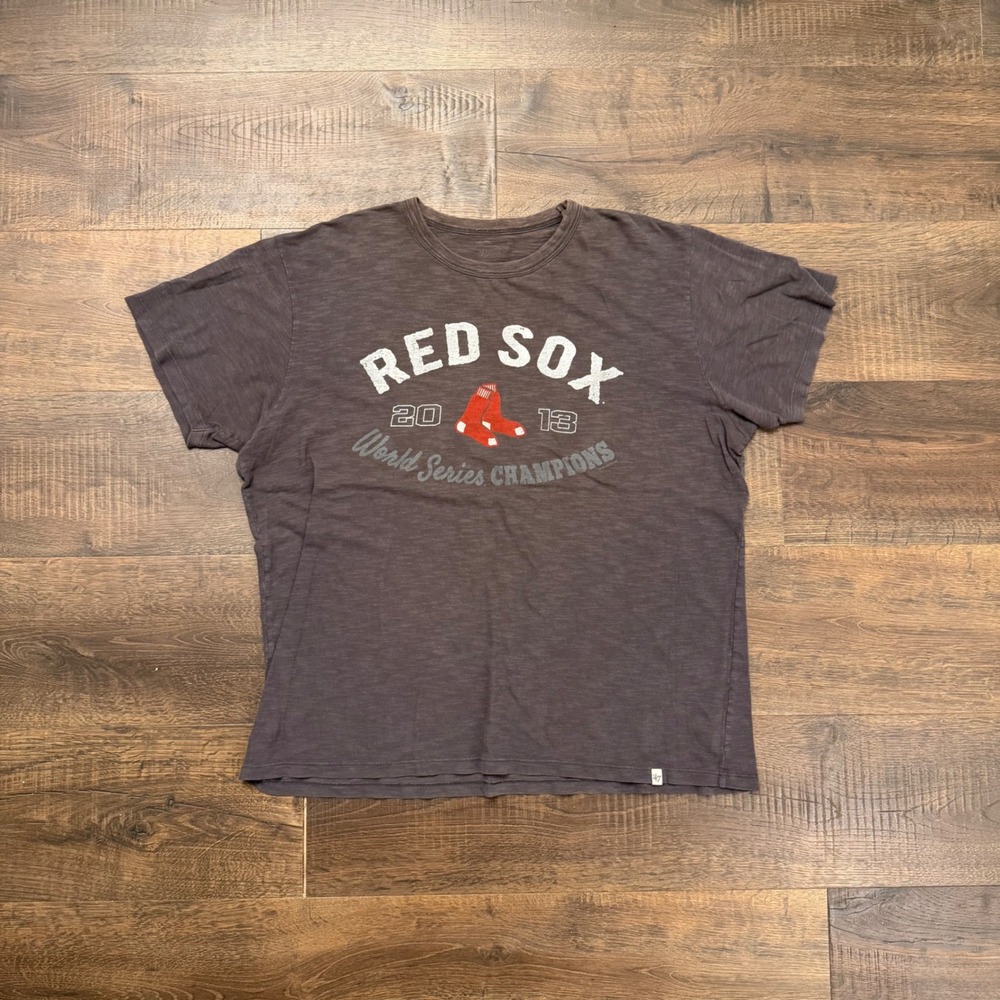 47 Brand Boston Red Sox 2013 World Series Champions Gray Graphic T-Shirt Mens XL